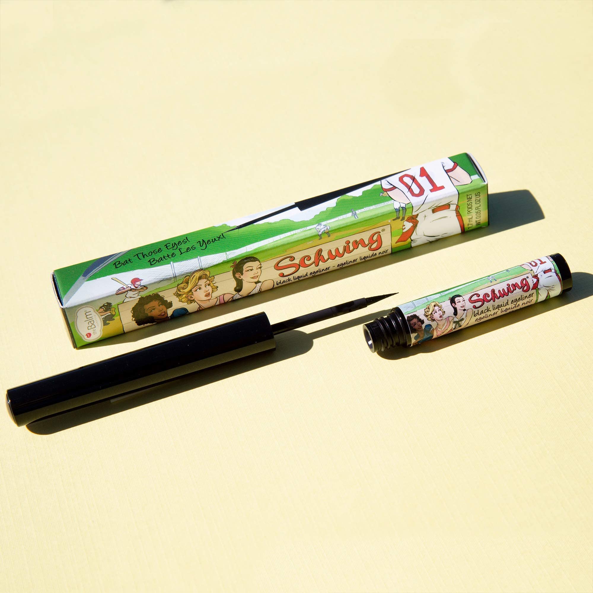 theBalm Schwing Liquid Eyeliner smudge-proof finish keeps lines intact.