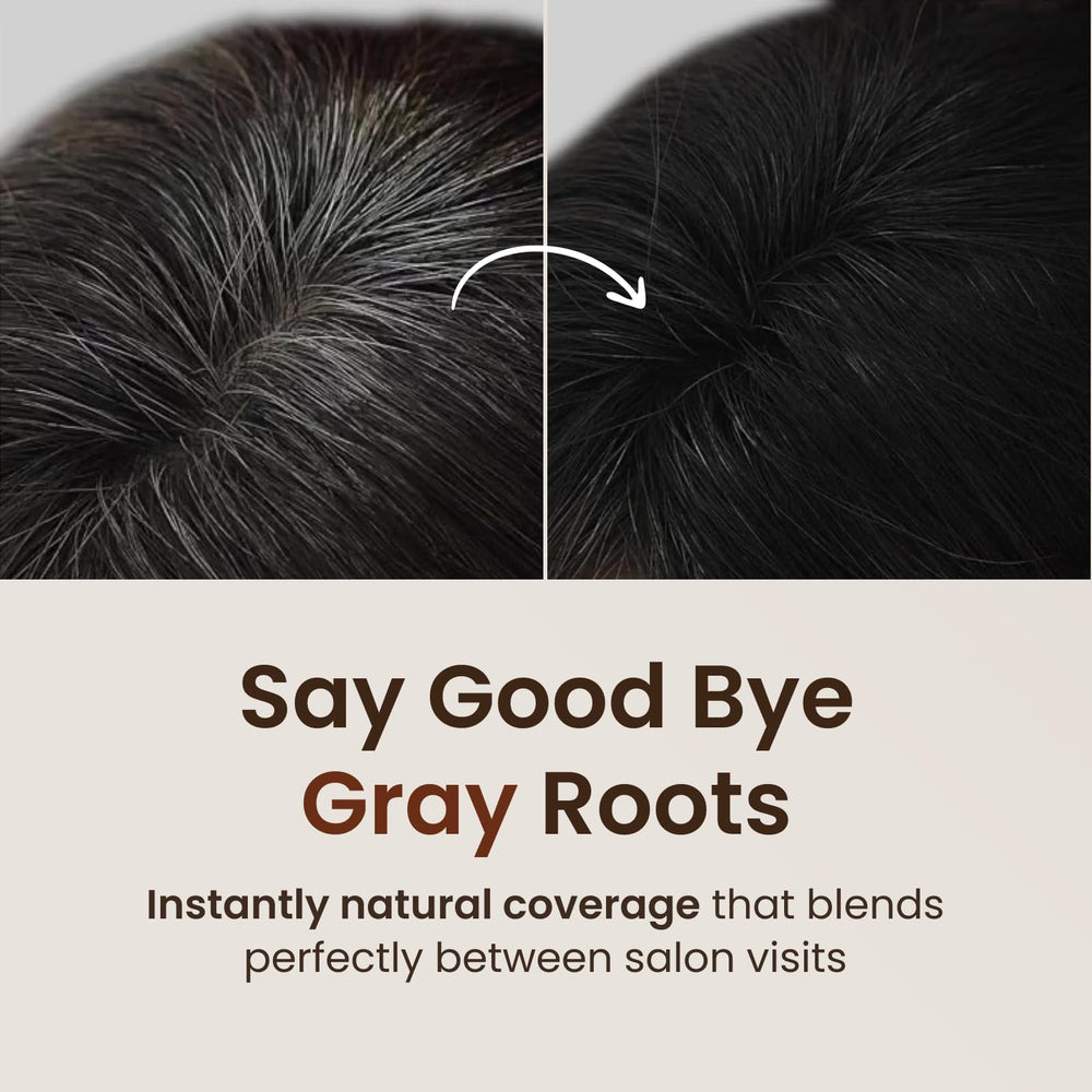 The Face Shop Quick Hair Puff built-in mirror aids precise, mess-free application.
