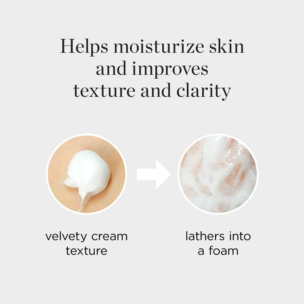Texture swirl showing smooth foam of The Face Shop White Seed Exfoliating Cleansing Foam.