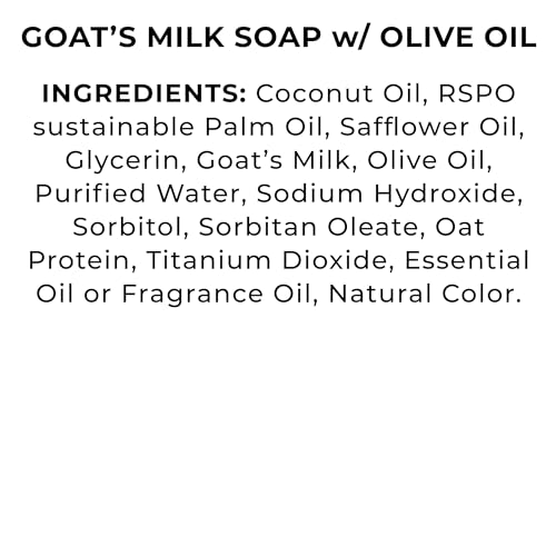 Close-up of goat milk bars by The Grecian Soap Company emphasizes creamy texture.