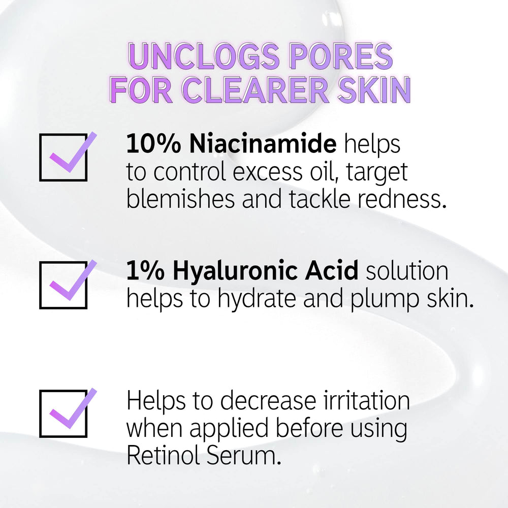 The INKEY List oil-control finish on skin suggests shine reduction for balanced complexion.