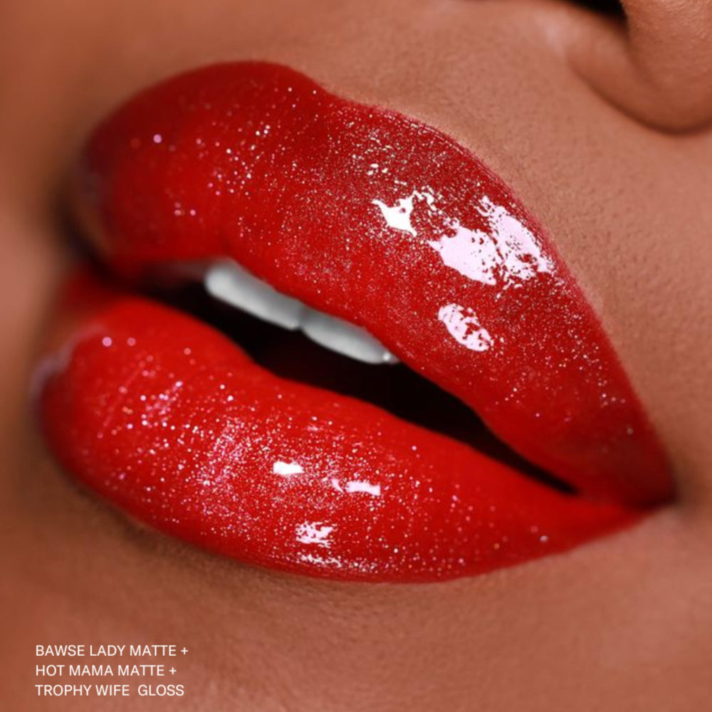 The Lip Bar Bawse Lady vegan gluten-free icons highlight ethical, safe makeup choices.