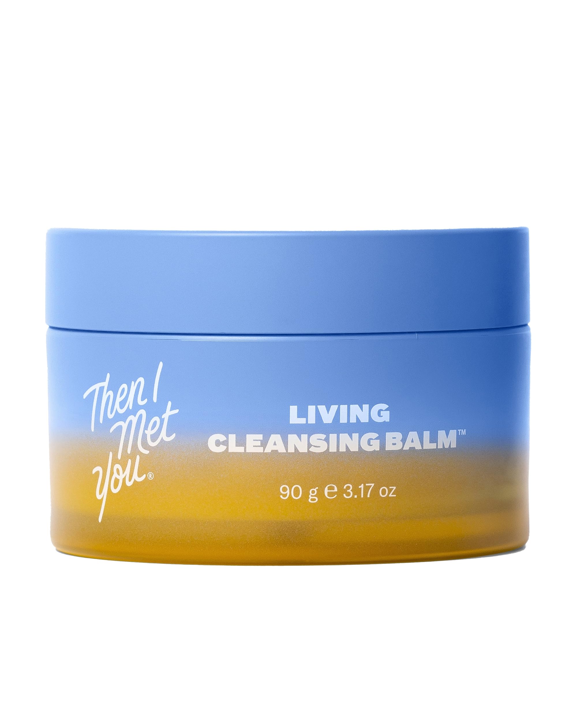 Then I Met You Living Cleansing Balm jar sorbet texture glides on, melts makeup and sunscreen