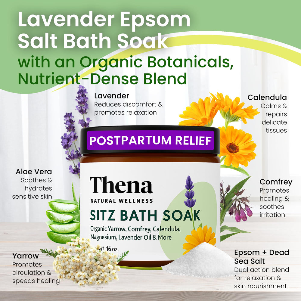 THENA herbal botanicals calendula, comfrey, yarrow for fast recovery visual.