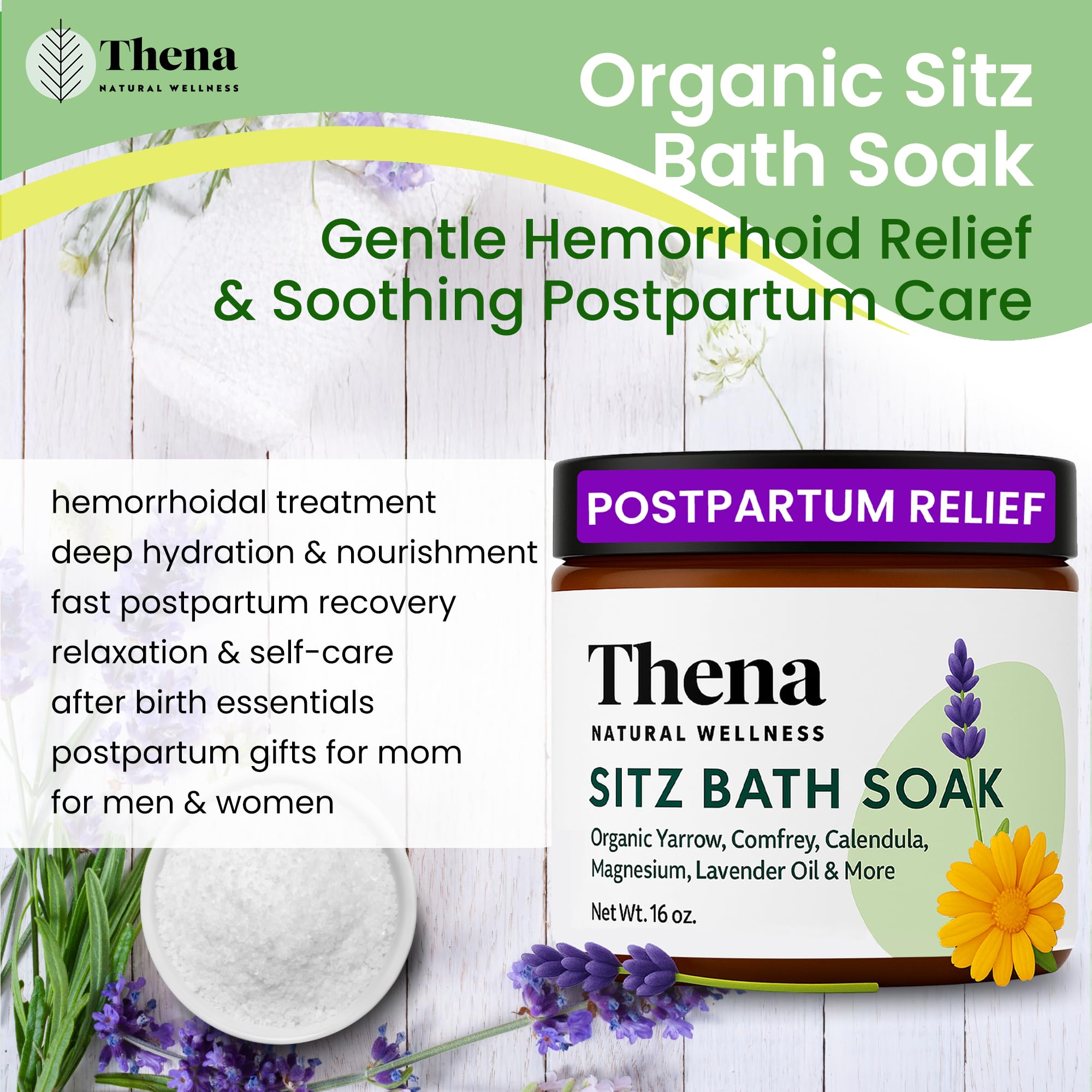 THENA lavender aroma image showcasing calming scent during soak.