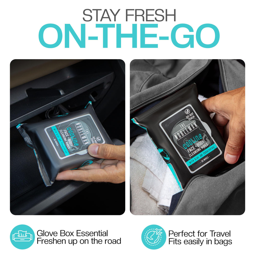 The Nobleman wipes for body-use, perfect for post-gyms or outdoor adventures.