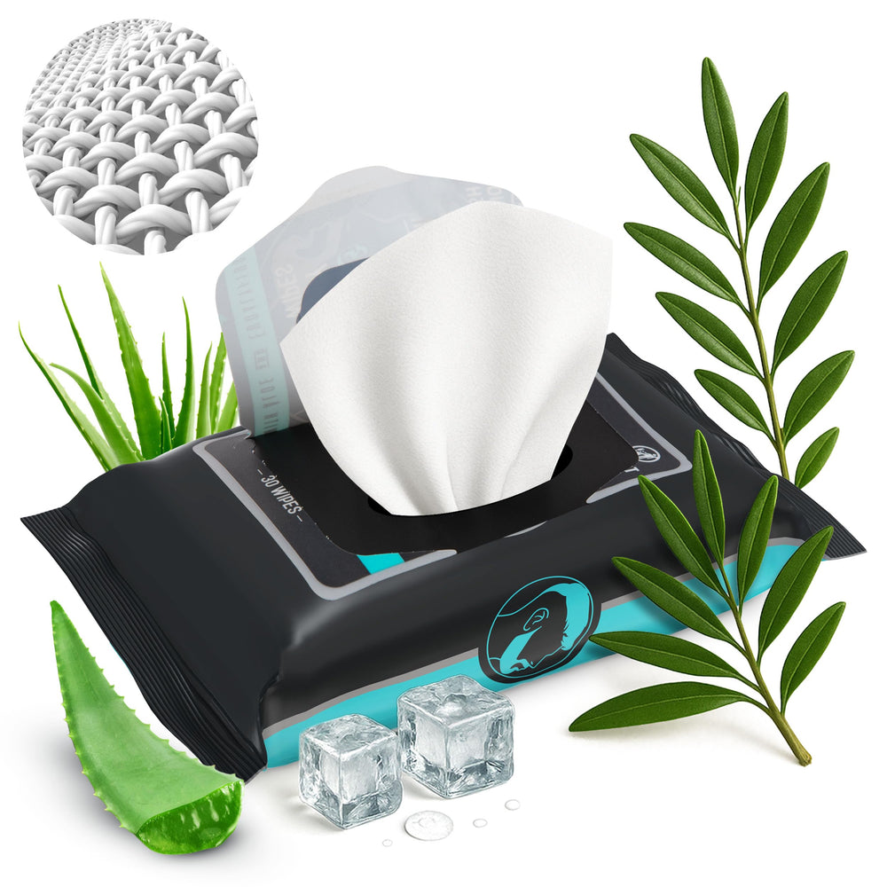 The Nobleman wipes fragrance-light presentation hints at a clean scent option.