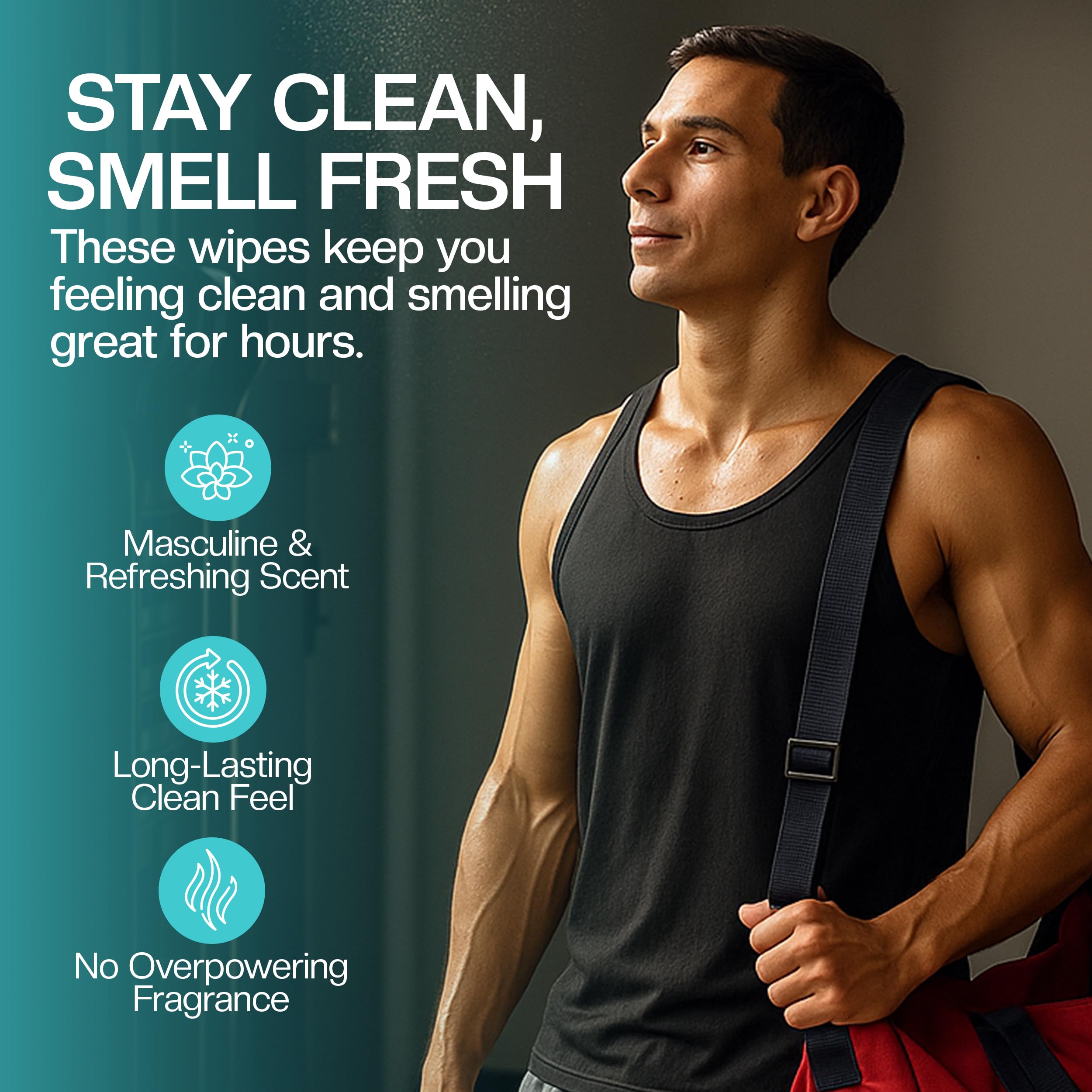 The Nobleman wipes on-the-go quick refresh after workouts, anytime and anywhere.