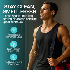 The Nobleman wipes on-the-go quick refresh after workouts, anytime and anywhere.