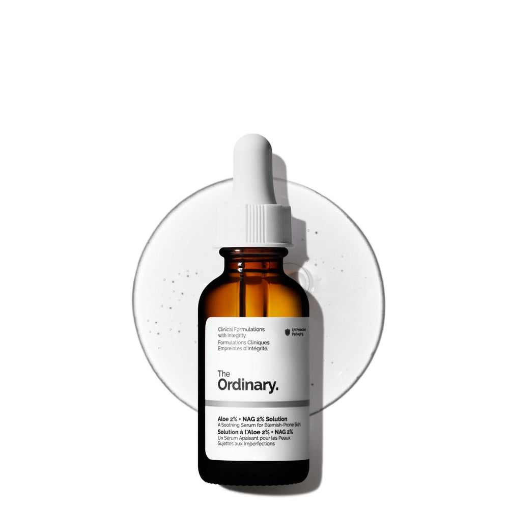 The Ordinary front bottle view showing soothing serum benefits