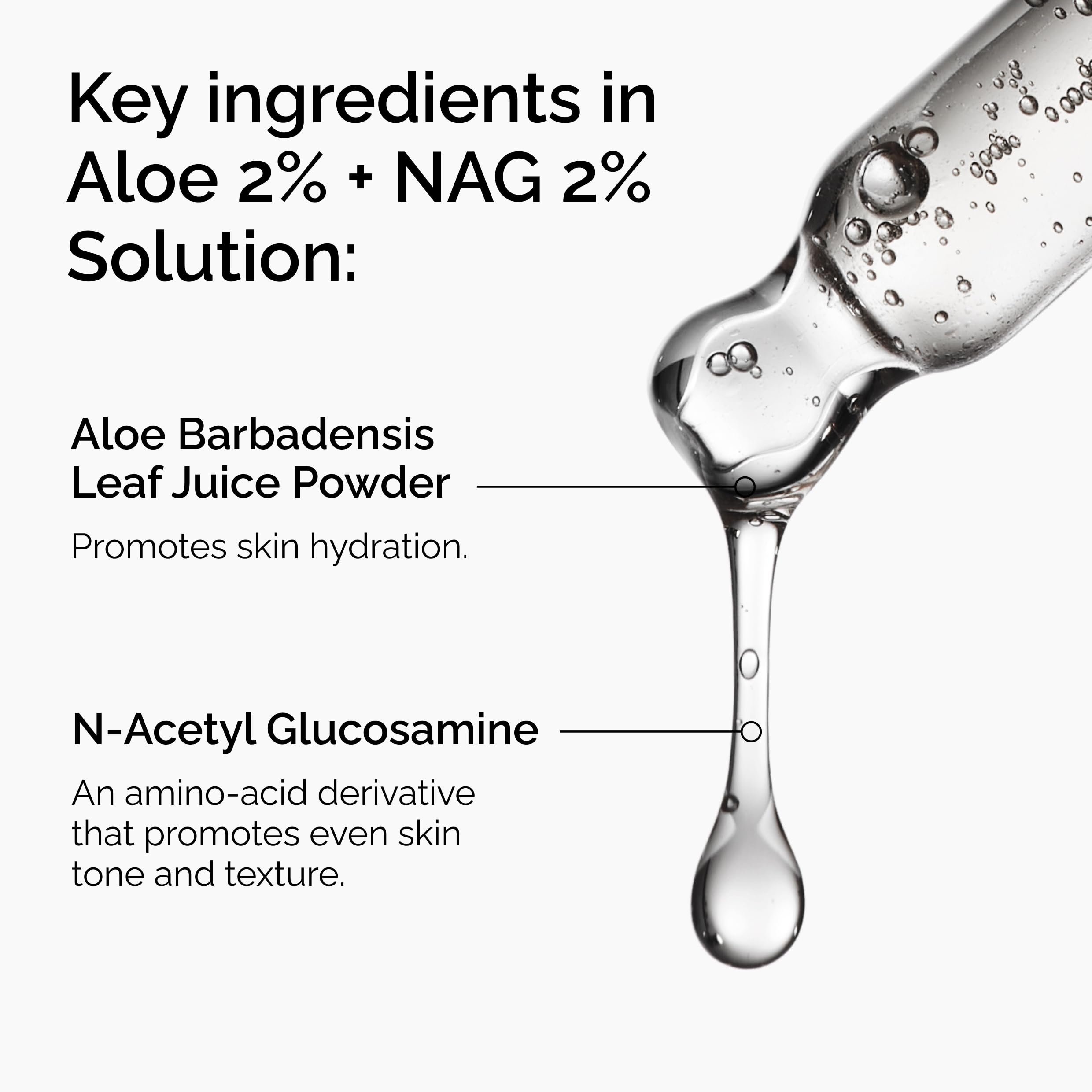 The Ordinary close-up texture of aloe and serum for fast absorption