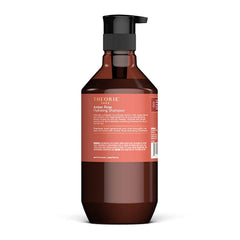 The Theorie Amber Rose Hydrating Shampoo bottle highlights rose, jasmine, and amber aroma for a refreshing cleanse.