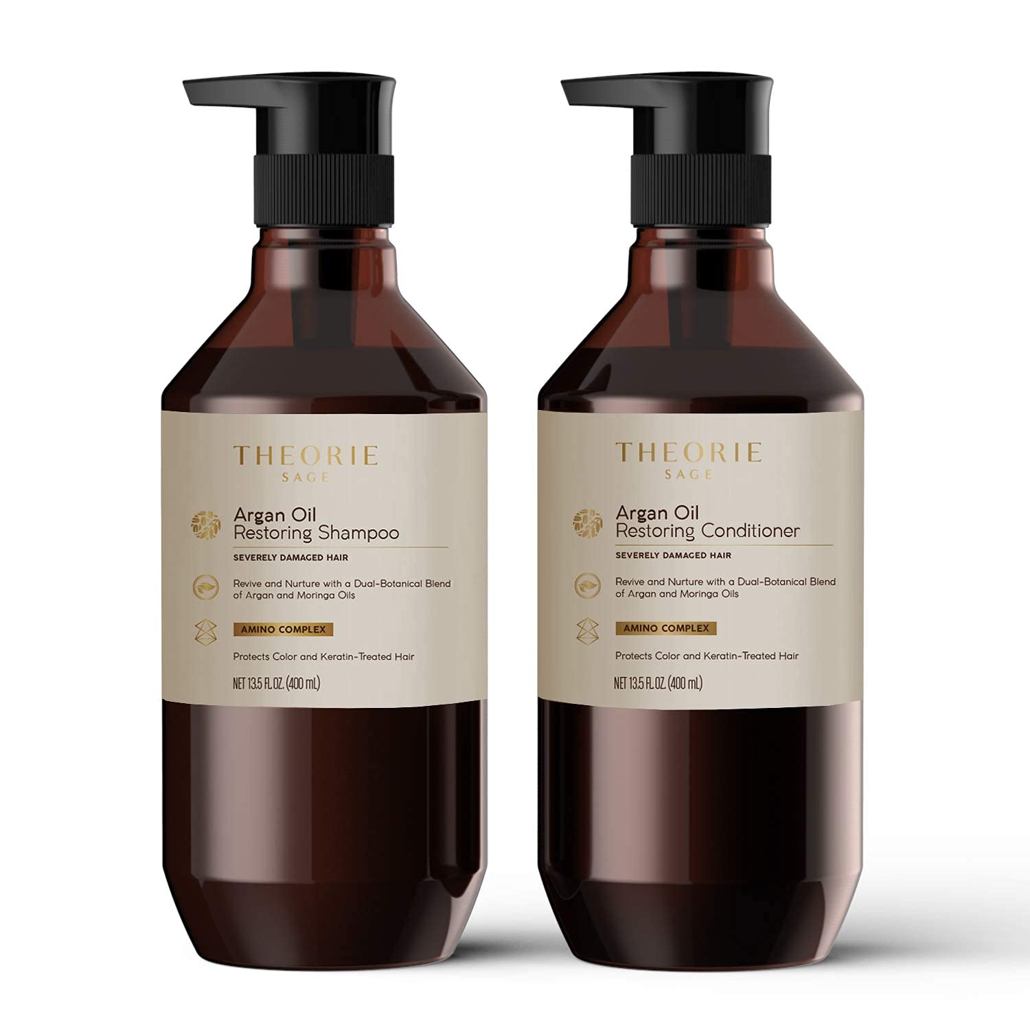 800ml Theorie packaging designed for durable, color-safe daily use