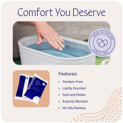 Therabath parraffin wax pliable texture close-up—mess-free use and easy handling