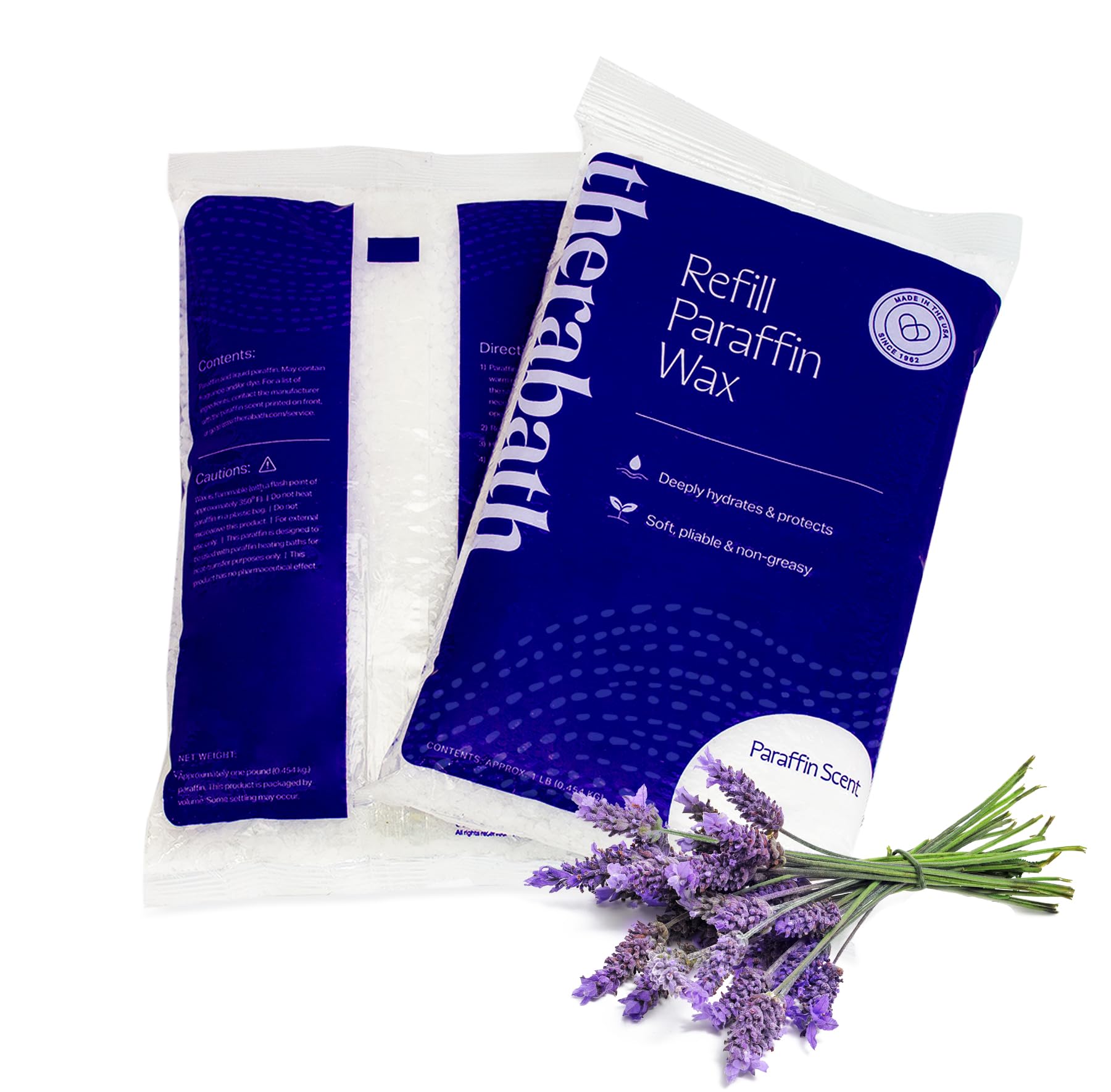 Therabath paraffin wax refill Lavender Harmony 6lb—for soothing warmth and skin hydration