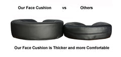Therapist’s Choice headrest close-up shows soft memory-foam feel for head comfort.