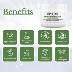 Theraplex barrier repair moisturizer texture swatch shows hydrating cream.