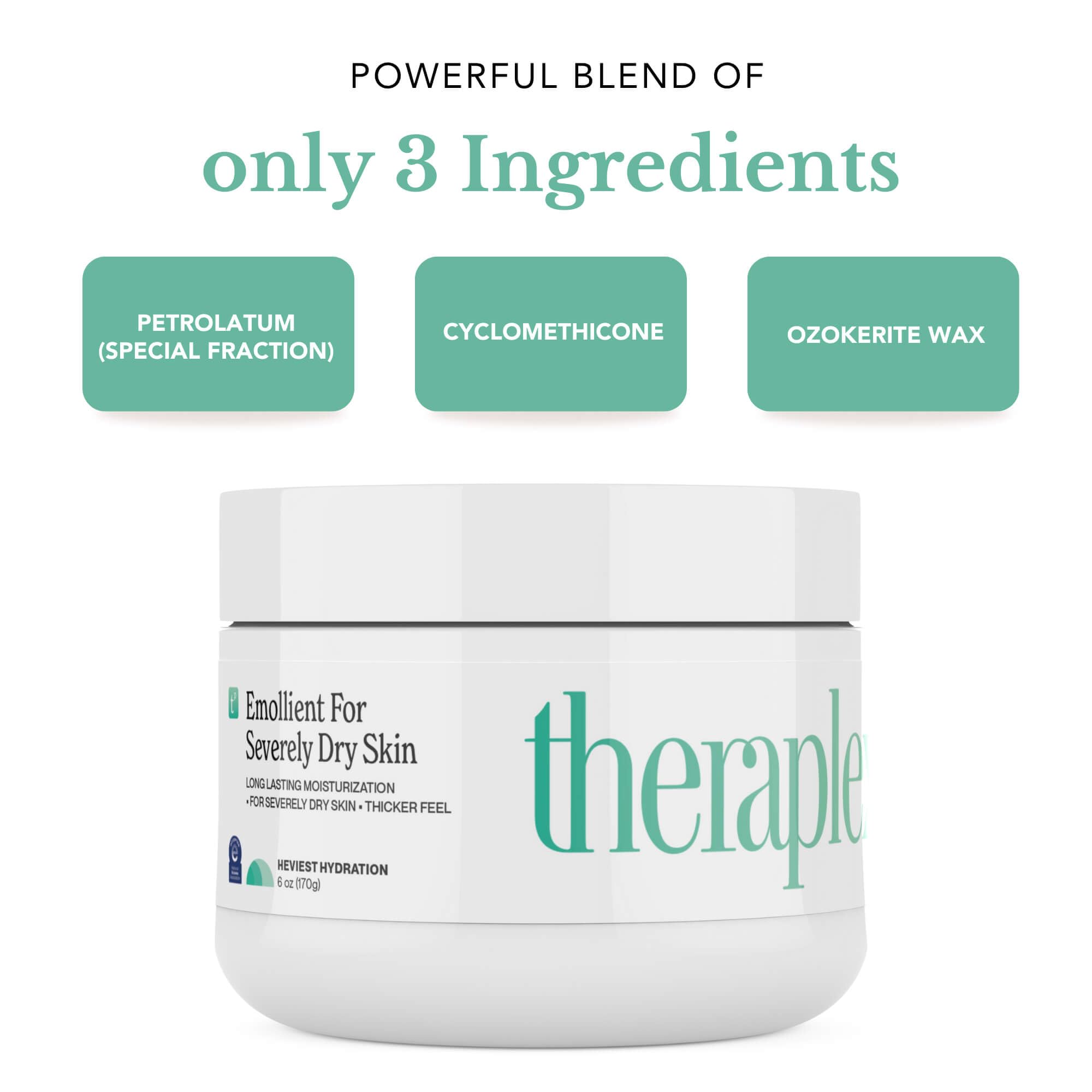 National Eczema Association seal on Theraplex Emollient Cream jar.