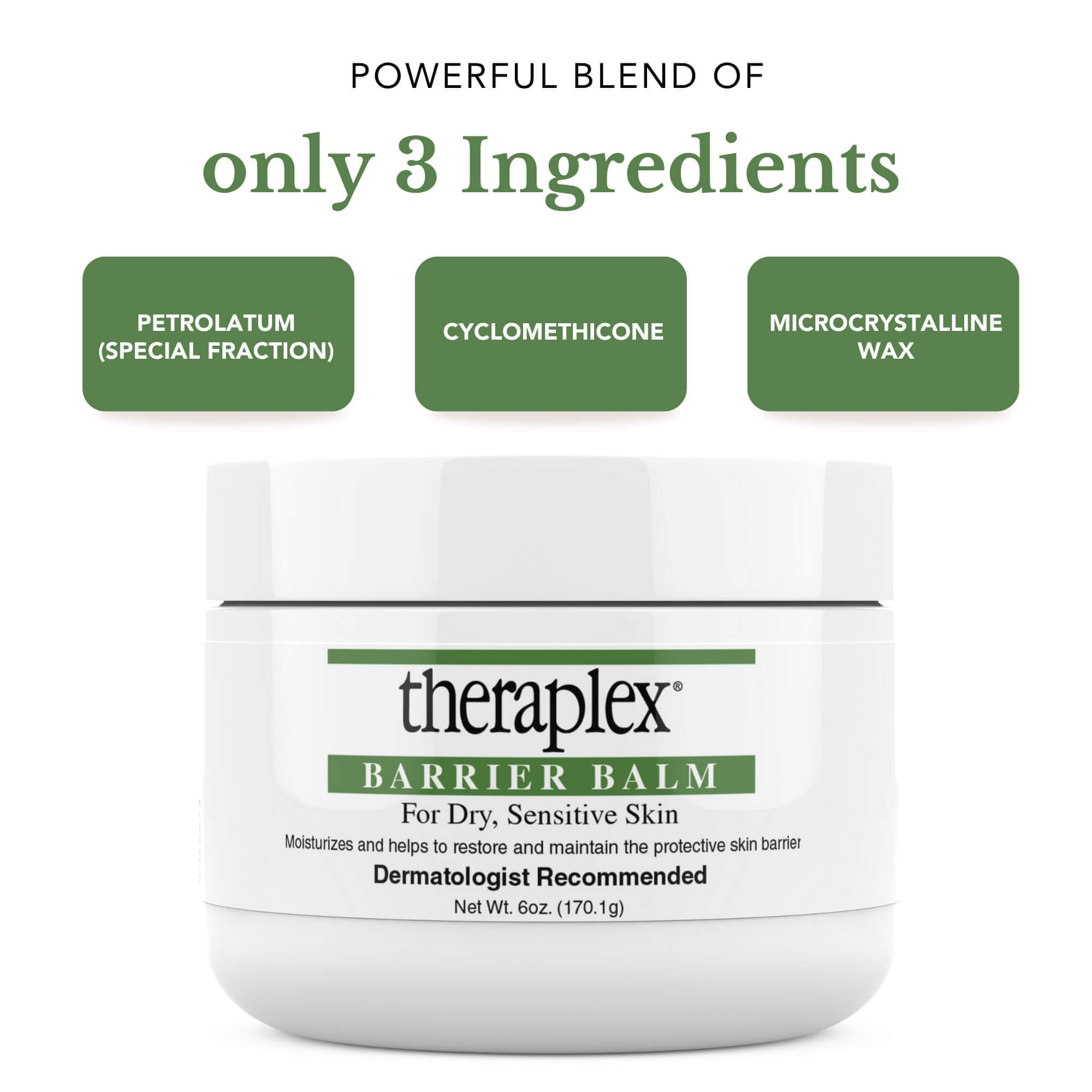 Theraplex fragrance-free balm application reduces itch and chafing.
