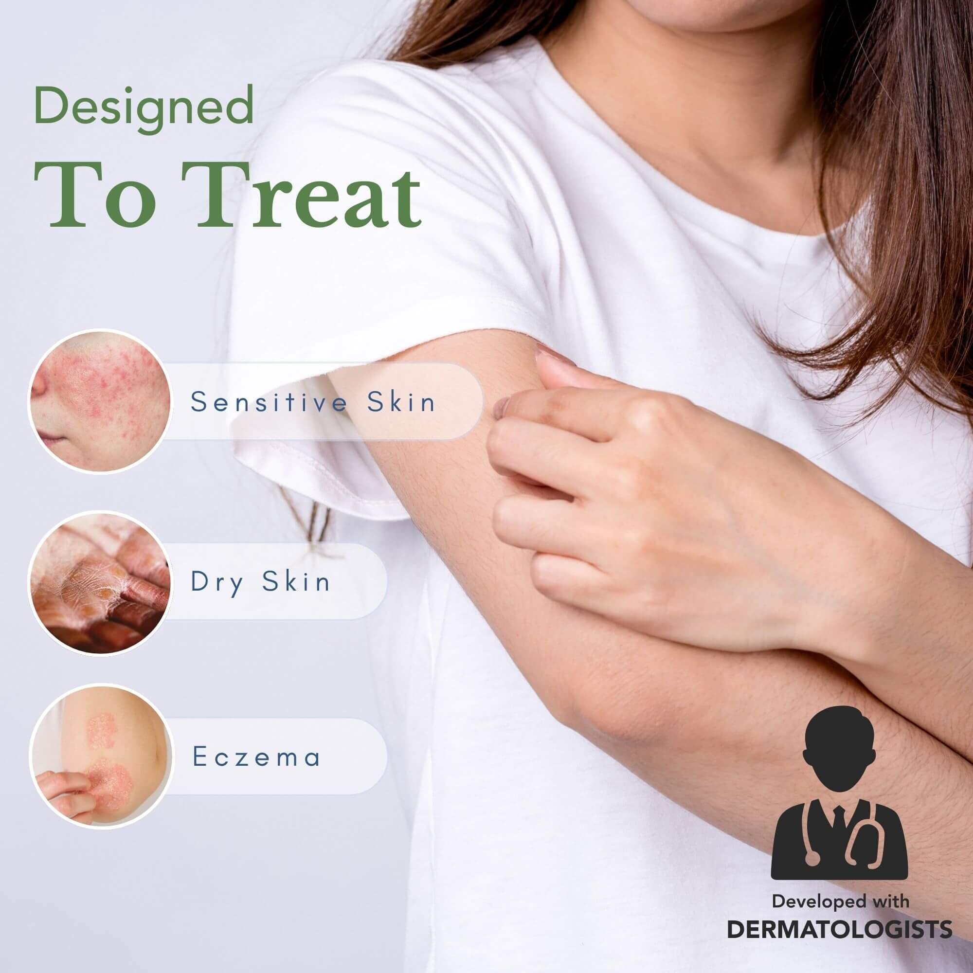 Theraplex fragrance-free formula for sensitive skin comfort and irritation-free use.
