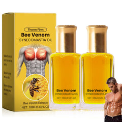 TRWLCFF ThermoFirm Bee Venom Oil bottle for smooth application and enhanced chest definition.