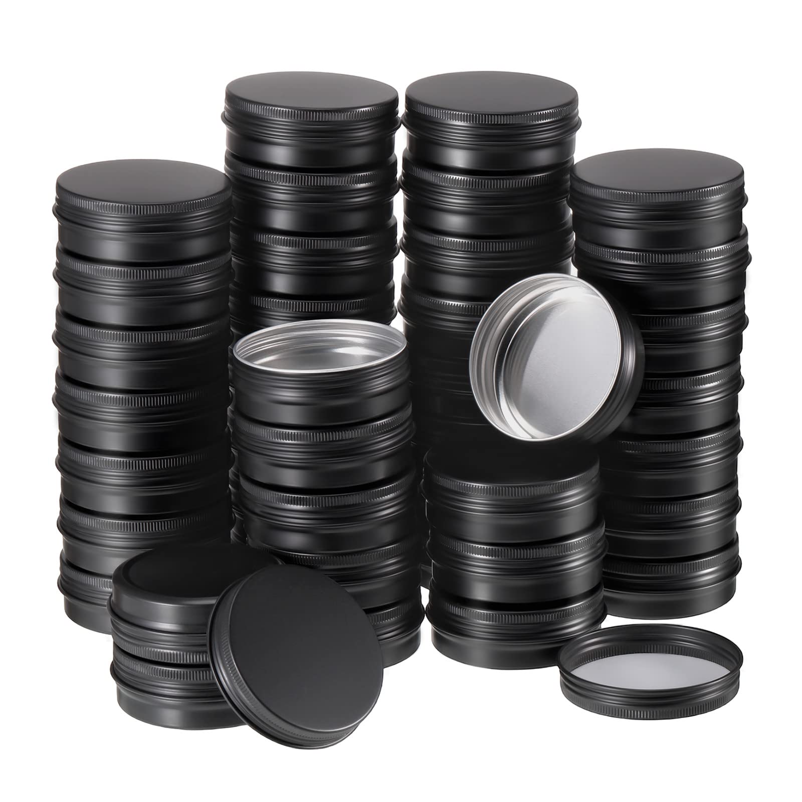 Therwen 96pcs aluminum tin jar set—durable storage for cosmetics and DIY projects