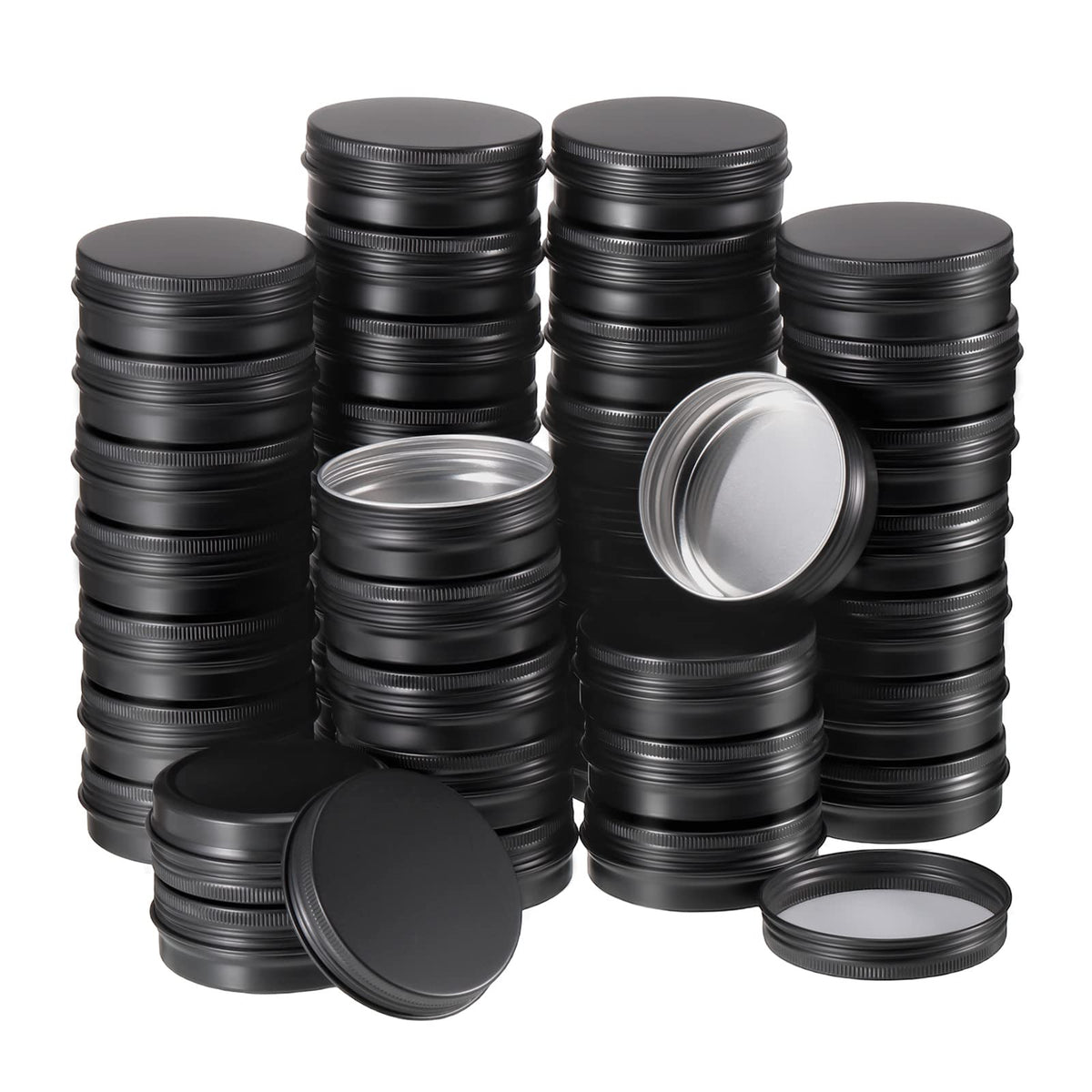 Therwen 96pcs aluminum tin jar set—durable storage for cosmetics and DIY projects