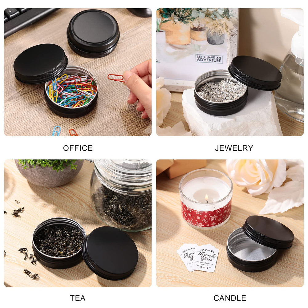 Therwen screw-lid seal tin jar—tight lid reduces leaks and preserves contents