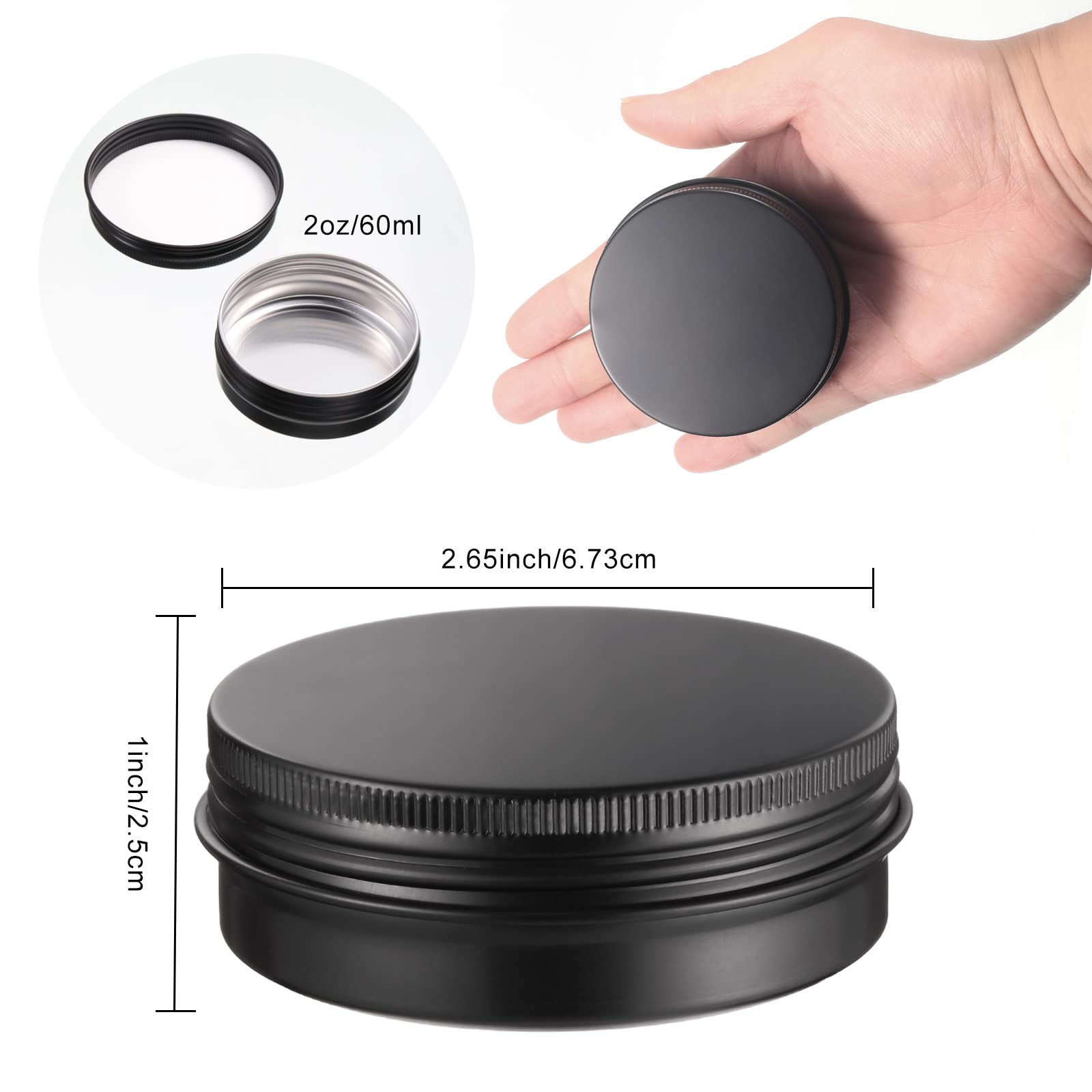 Therwen wide-mouth design tin jar—easy pouring of creams and lotions