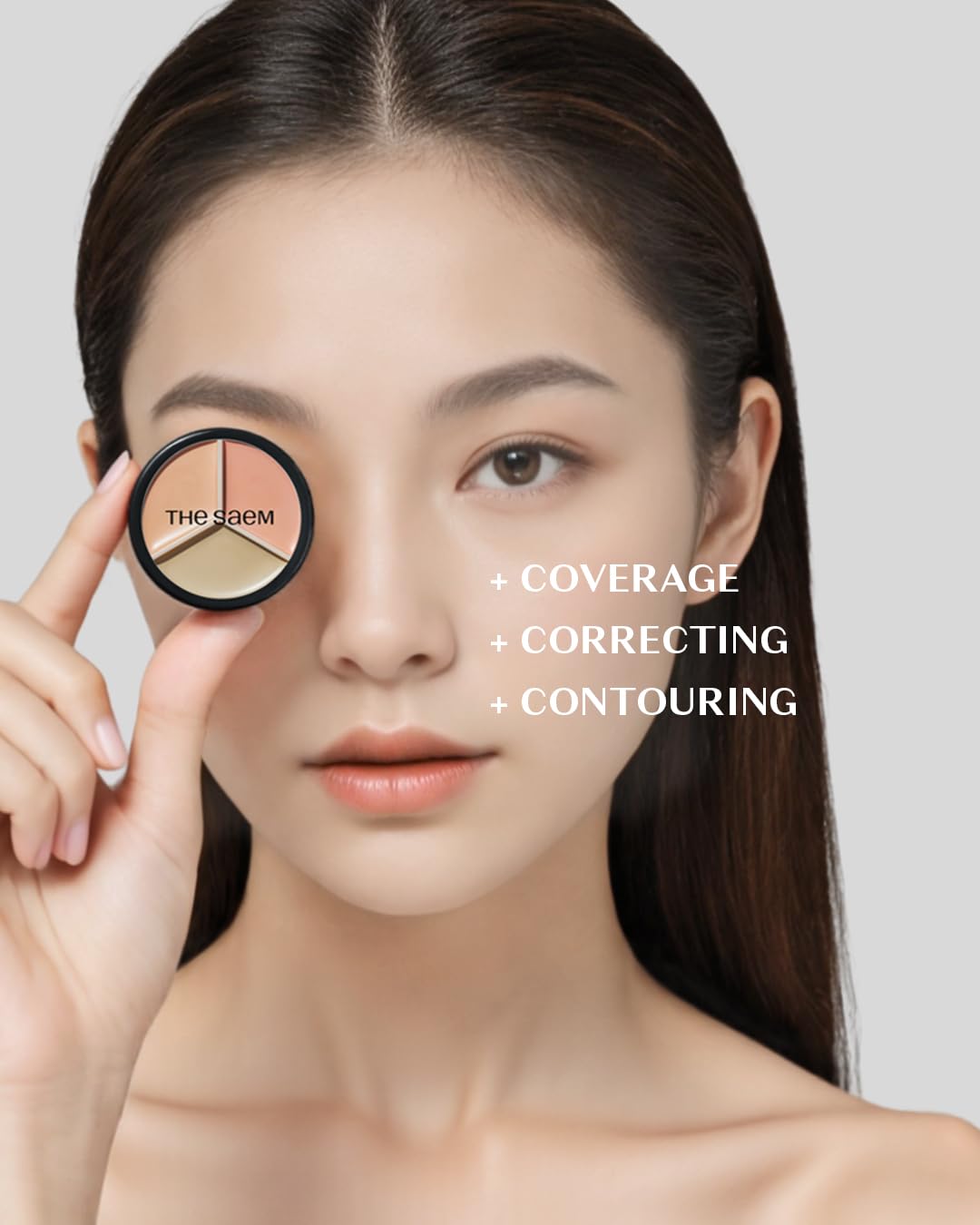 THESAEM application result shows natural finish and long-lasting coverage.