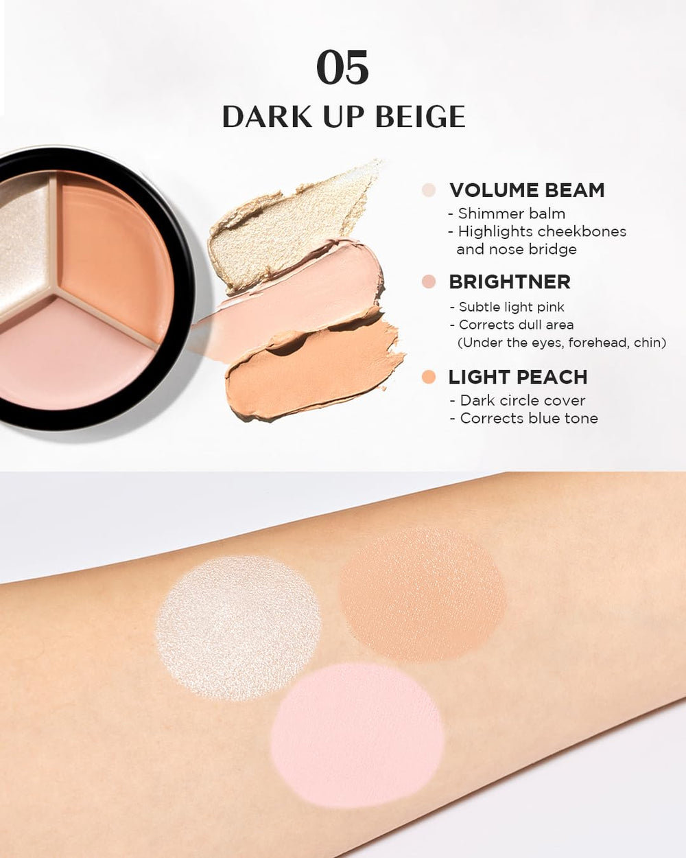 THESAEM Cover Perfection Balm Texture swatch shows smooth, long-lasting coverage without caking.
