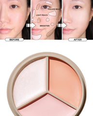 THESAEM Cover Perfection Light Peach swatch corrects bluish tones for a more awake complexion.