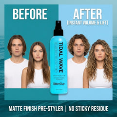 THESALONGUY Tidal Wave matte finish styling mist creates a soft natural look