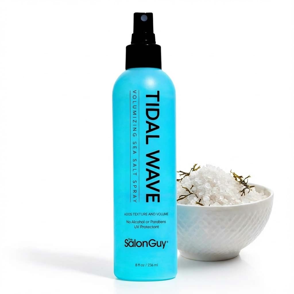 THESALONGUY Tidal Wave sea salt spray bottle adds lightweight lift for beachy volume