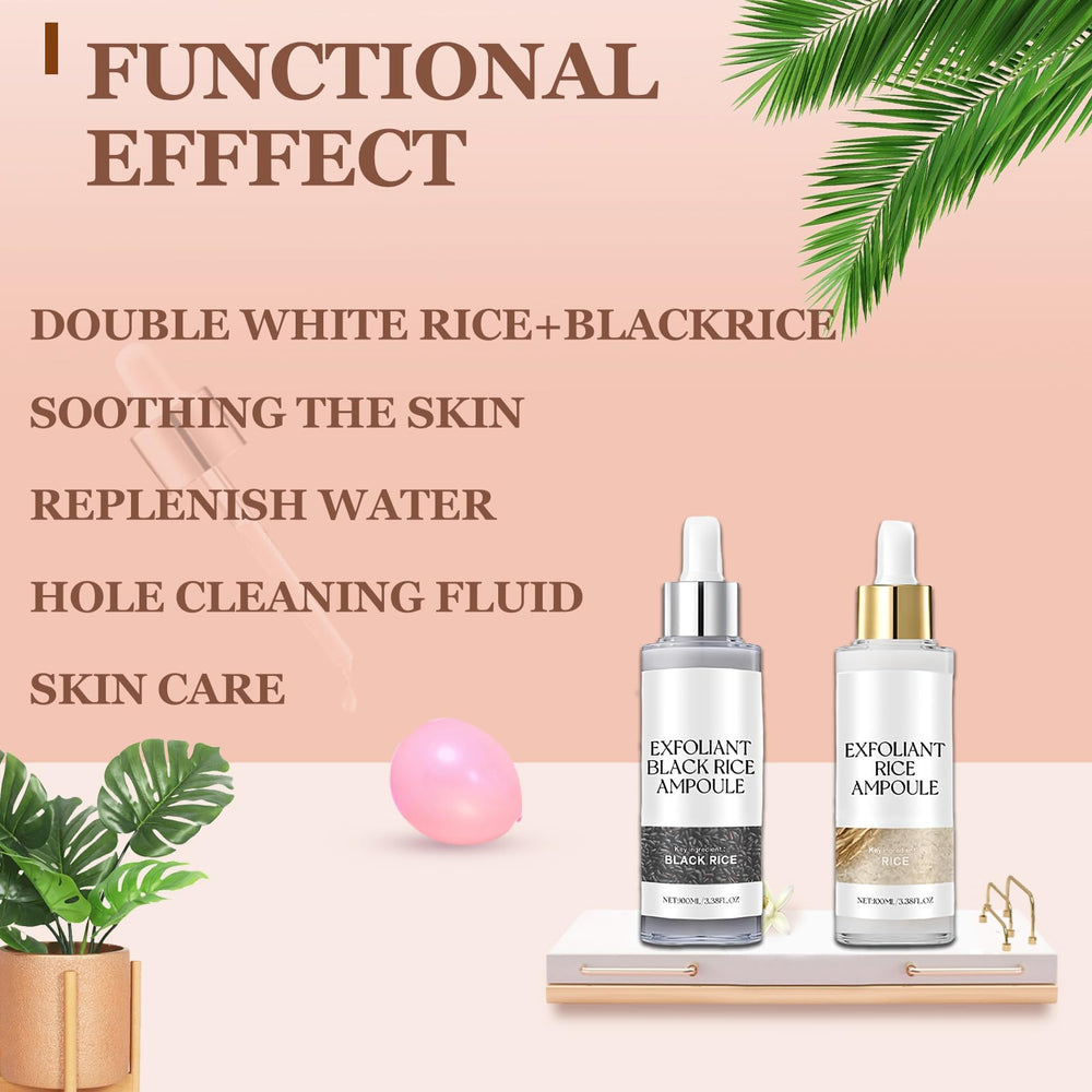 THESHYING Rice Peel Shot Glow Duo bottle close-up showing pore-minimizing hydration.