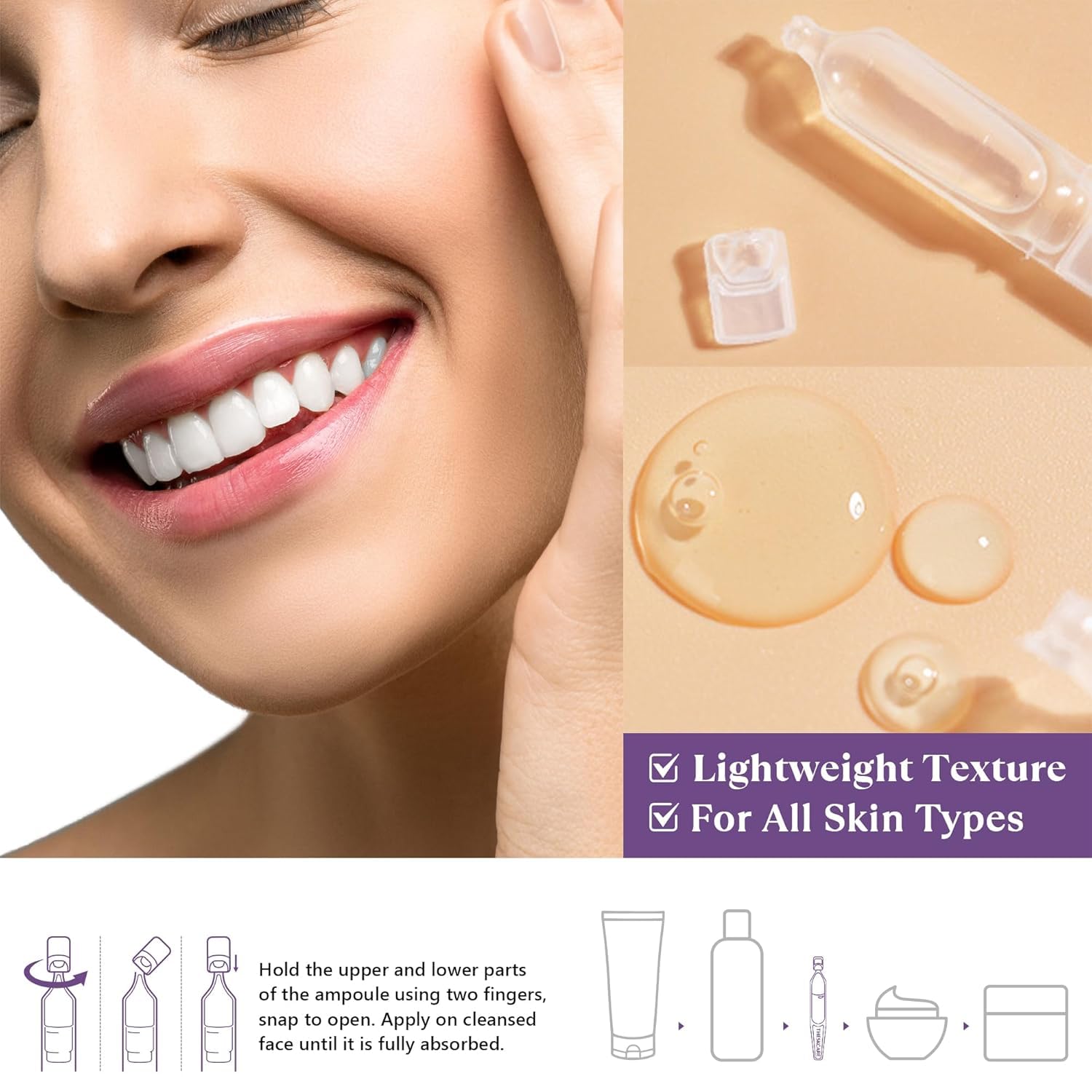 THESKCARE travel-friendly packaging supports skincare on trips and busy days.
