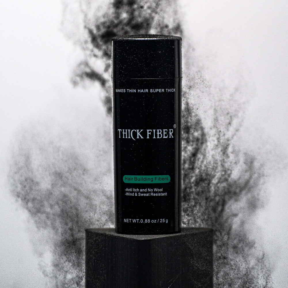 Thick Fiber 25g bottle label highlighting portability and long-lasting use