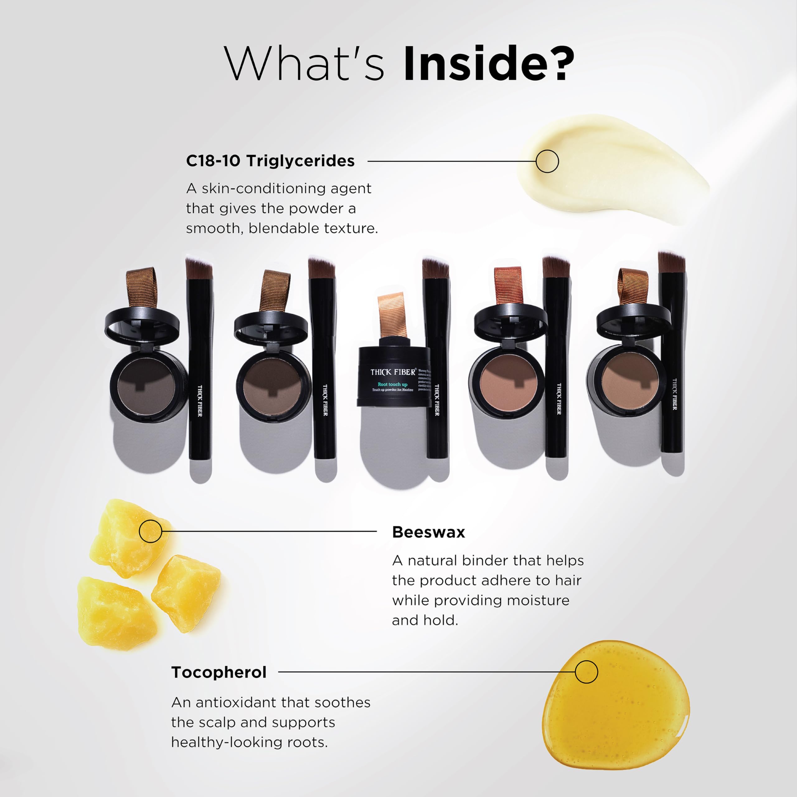Thick Fiber hairline concealer set with complete touch-up kit.