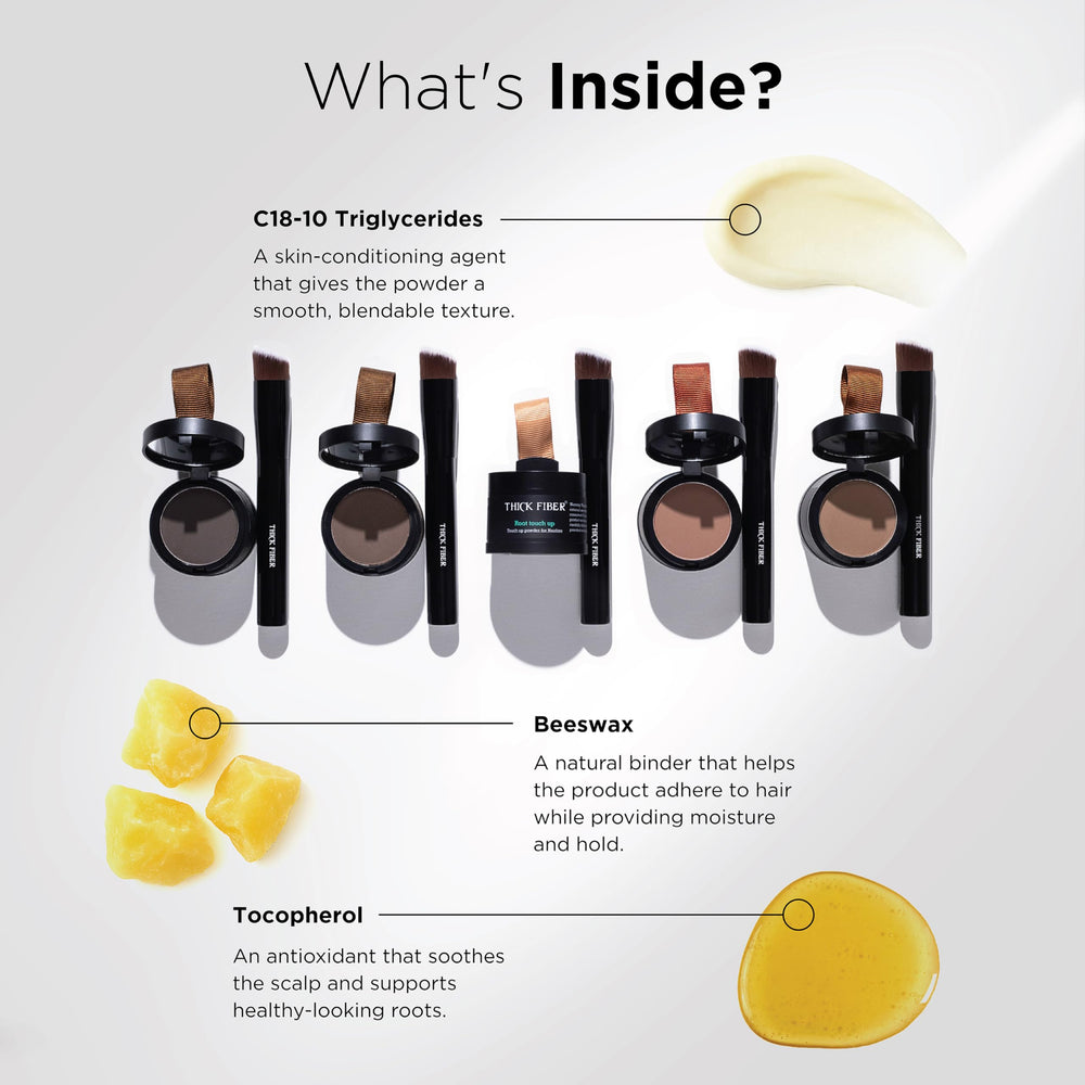 Thick Fiber hairline concealer set with complete touch-up kit.