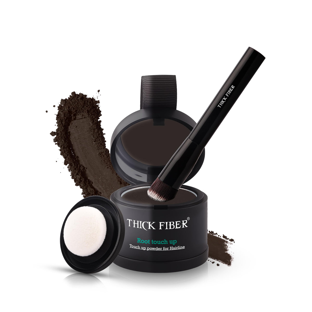 Thick Fiber Root Touch Up Powder packaging for quick root concealment