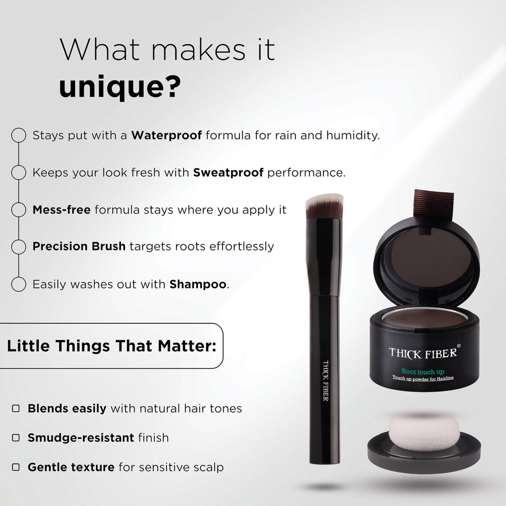 Thick Fiber Root Touch Up Powder water resistance scene for durable wear outdoors