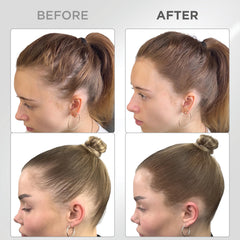 Thick Fiber root touch up puff for even, gentle powder application.