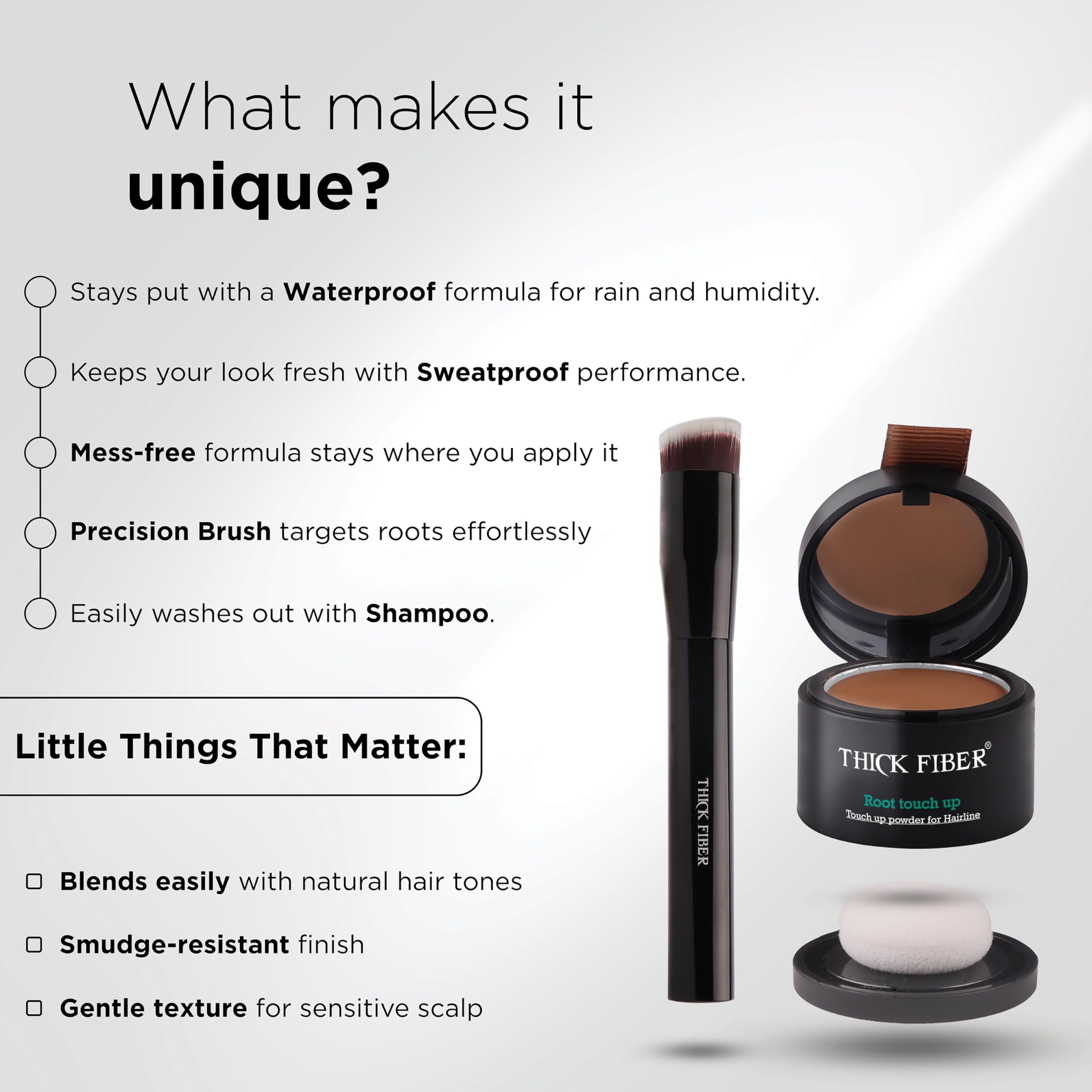 Thick Fiber water resistant swatch demonstrates sweat-proof coverage.