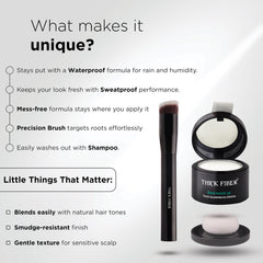 THICK FIBER water and sweat resistant formula stays put in rain or workouts.