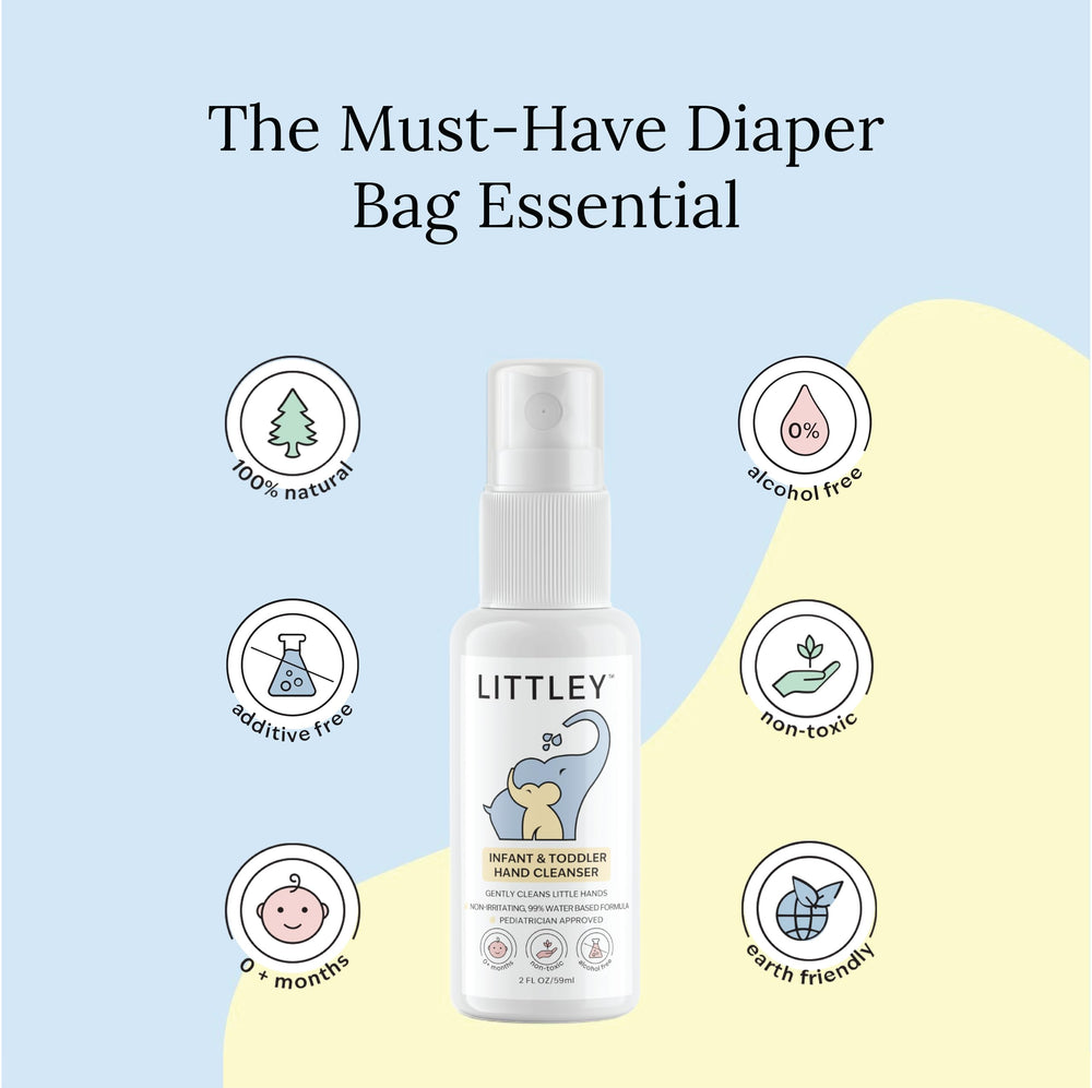 Think Smarter Littley diaper bag compact illustrates portable hygiene on outings.