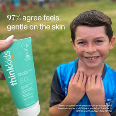 Thinkkids fast-absorbing formula leaves no sticky residue on skin