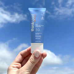 Thinksport reef-safe-ingredients: clean mineral formula supports responsible sun care.