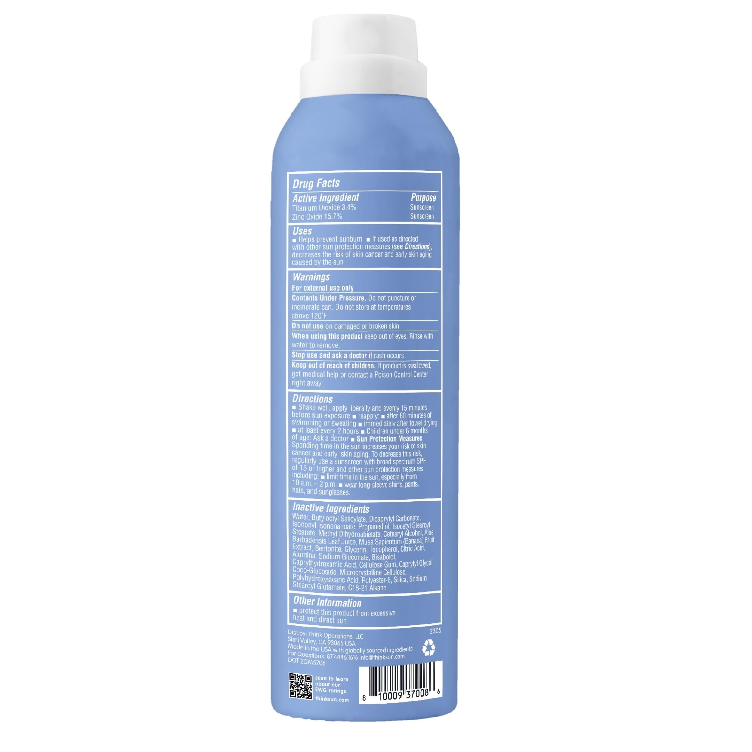 Thinksport reef-safe sunscreen on beach scene suitable for snorkeling