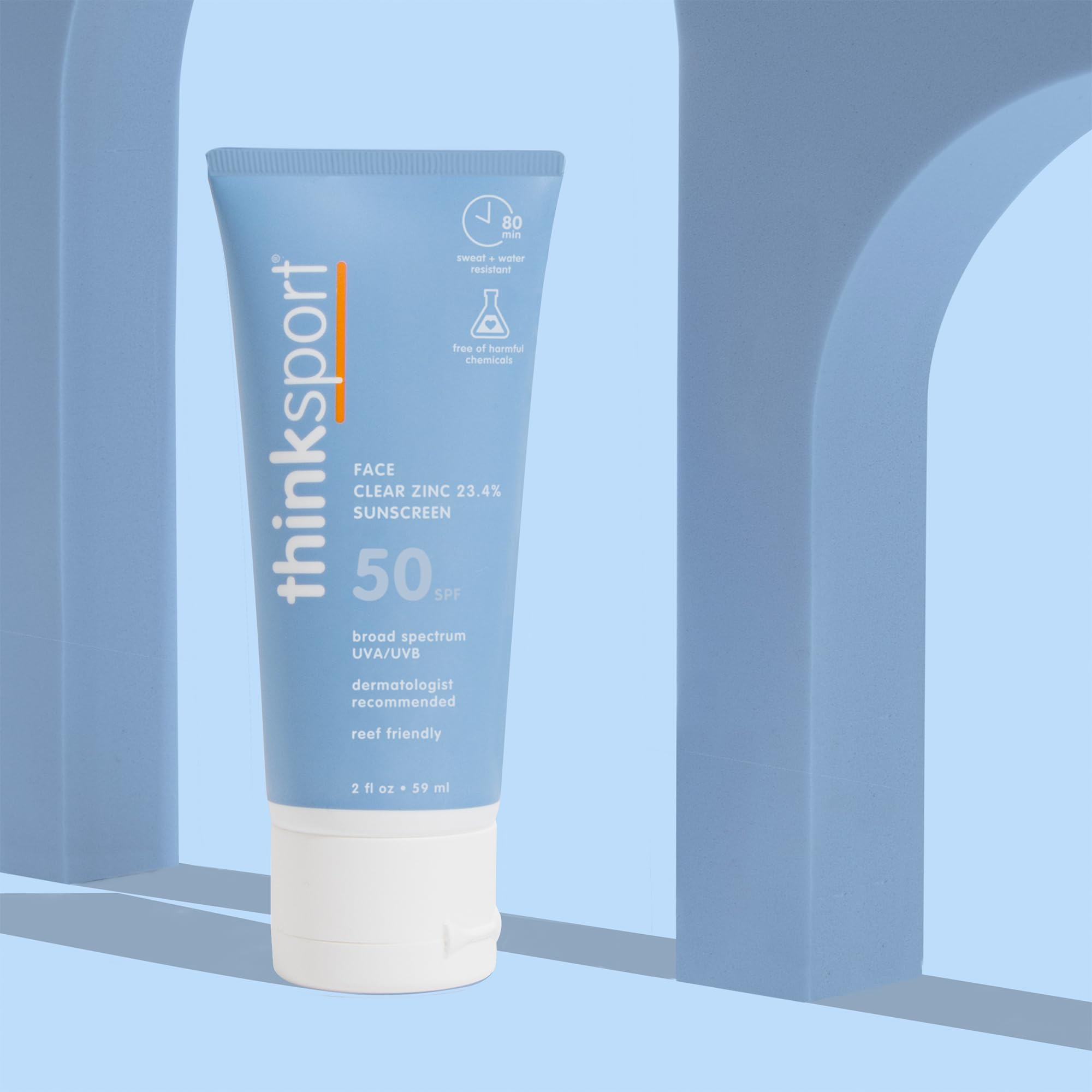 Thinksport SPF50-face-texture-up-close: non-nano zinc oxide for a smooth, natural feel.