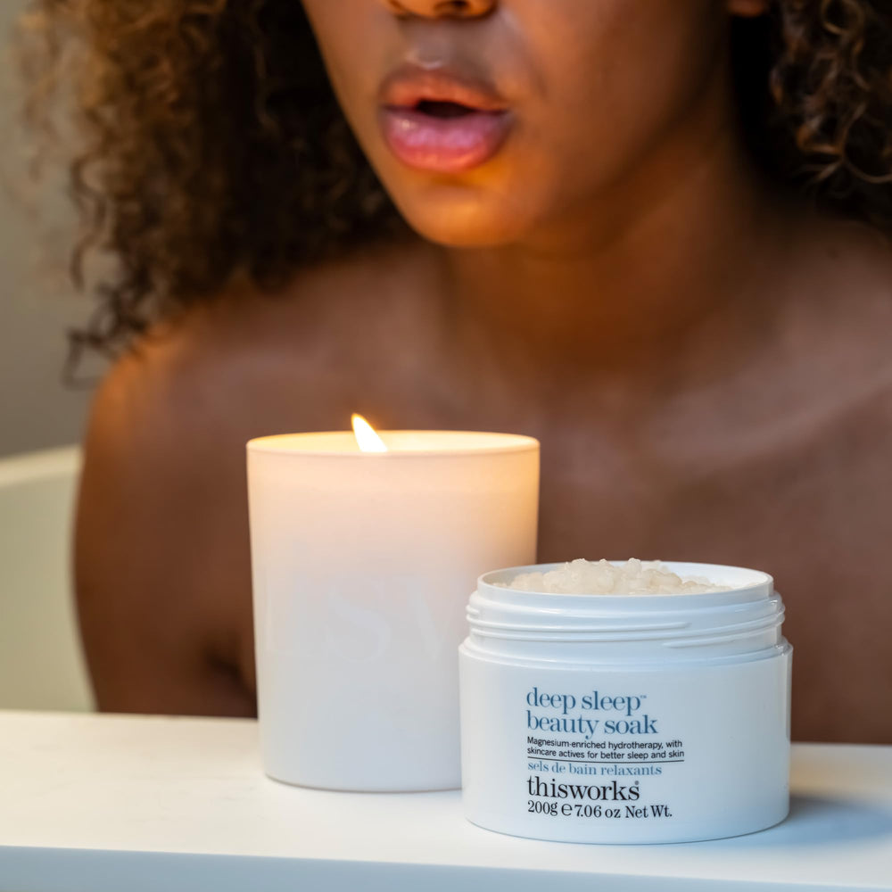 ThisWorks Deep Sleep Body Whip application-motion shot demonstrating easy, smooth melt.
